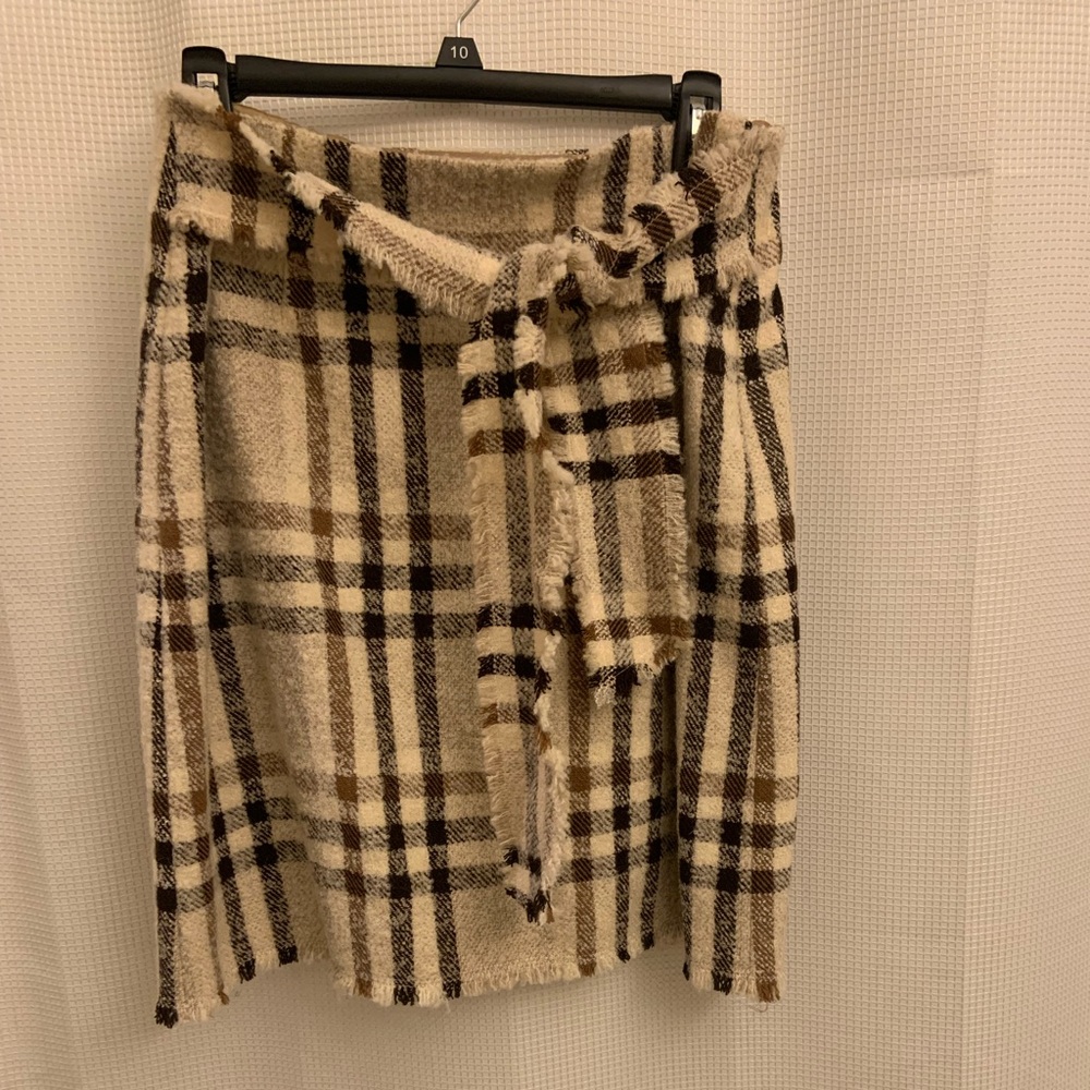 Sara Campbell skirt- wool blend, mini, lined